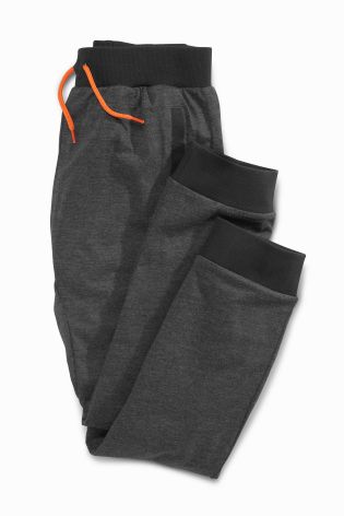 Two Pack Grey/Black Drop Crotch Joggers (3-16yrs)